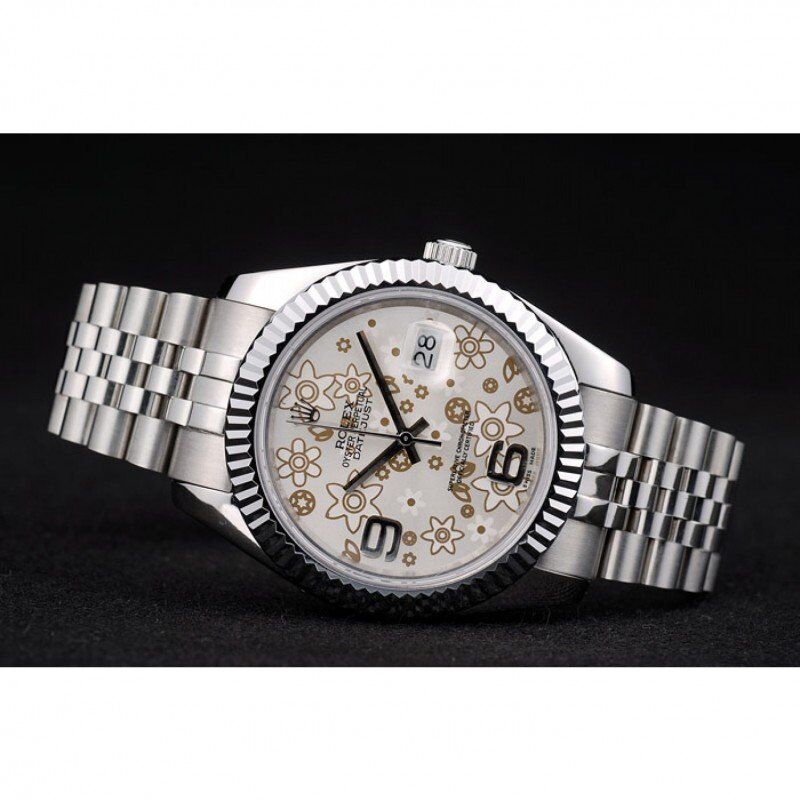 Rolex DateJust Flower Silver Dial 41983 Men 41MM