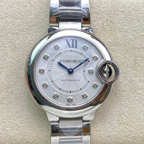 BALLON BLEU DE  WE902074 33MM V6 FACTORY SILVER STAINLESS STEEL STRAP